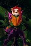 anthro big_breasts breasts cleavage clothed clothing female fur pandaria slightly_chubby rohgen blizzard_entertainment league_of_legends riot_games tencent warcraft zyra_(lol) bear mammal pandaren red_pandaren crossover hi_res