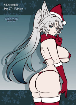 back-tie_bikini big_breasts big_butt bikini blue_eyes breasts butt christmas_clothing christmas_headwear clothing eyebrows eyelashes female forehead_gem gem gloves green_hair hair handwear hat headgear headwear holidays inner_ear_fluff legwear long_hair ponytail red_bikini red_clothing red_gloves red_handwear red_scarf red_swimwear santa_hat scarf side_boob solo swimwear thigh_highs tuft two-piece_swimsuit white_hair gionnics christmas honkai:_star_rail mihoyo feixiao_(honkai:_star_rail) animal_humanoid canid canid_humanoid canine canine_humanoid fox_humanoid humanoid mammal mammal_humanoid 2025 hi_res