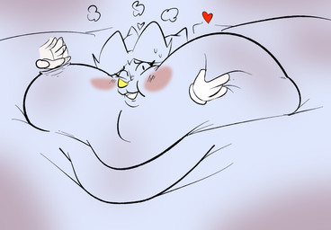 anthro blob_body blob_face blobby chubby_cheeks double_chin fat_face fat_rolls female immobile morbidly_obese morbidly_obese_female multiple_chins neck_rolls obese obese_female overweight overweight_female solo teeth teeth_showing saltylemons salty_(saltylemons) canid canine fox mammal hi_res