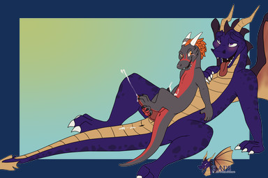 ahegao anthro bodily_fluids claws cum cumshot ejaculation erection eye_scar facial_scar feather_hair feathers feet foot_fetish foot_focus foot_play footjob genital_fluids genitals grey_body grey_scales horn horn_jewelry horn_ring jewelry looking_pleasured male male/male open_mouth orange_eyes paws penile penis pseudo_hair purple_body purple_eyes purple_scales red_body red_scales ring_(jewelry) scales scar sex size_difference snout snout_scar tail toe_claws tongue tongue_out yellow_body yellow_scales kai_artwork_studio mythology arix_(razim) arix_crim dragon kobold mythological_creature mythological_scalie reptile scalie 2025 3:2 alpha_channel hi_res