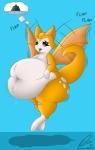 3_toes belly big_belly bodily_fluids deep_navel feet female fur navel obese obese_female open_mouth overweight overweight_female potbelly solo sweat text toes wings dullpoint dust:_an_elysian_tail fidget_(elysian_tail) bat mammal nimbat 2019 digital_media_(artwork) hi_res