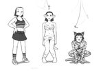 anthro base_one_layout basic_sequence bottomwear breasts clothing featureless_breasts featureless_crotch female footwear human_to_anthro hypnosis linear_sequence mind_control nude one_row_layout shoes simple_background skirt smile solo species_transformation standing three_frame_image three_frame_sequence transformation transformation_sequence white_background sleepymaid felid human mammal 2011 monochrome sequence