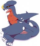 anus bodily_fluids claws female feral genital_fluids genitals lying on_side open_mouth pussy saliva simple_background solo spread_pussy spreading tail teeth toe_claws tongue tongue_out vaginal_fluids white_background negoya mythology nintendo pokemon dragon garchomp generation_4_pokemon mythological_creature mythological_scalie pokemon_(species) scalie 2014 hi_res