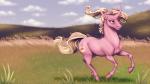 16:9 2020 cutie_mark dementra369 equid equine female feral friendship_is_magic grass hasbro hi_res horn luster_dawn_(mlp) mammal my_little_pony mythological_creature mythological_equine mythology outside plant running sky solo unicorn widescreen