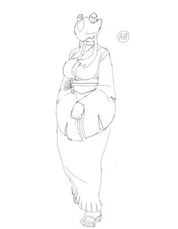 anthro asian_clothing breasts clothing east_asian_clothing feet female footwear geta ice japanese_clothing jiggle_physics kimono solo momonokamura nintendo pokemon froslass generation_4_pokemon pokemon_(species) animated monochrome no_sound short_playtime video