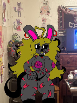 anthro big_breasts black_clothing black_eyes black_legwear black_stockings blonde_hair breasts clothing female fur grey_body grey_fur hair legwear nipples photo_background rat_tail scar self-harm self-harm_scars solo stockings tail freakyartist1999 rae_(freakyartist1999) mammal murid murine rat rodent hi_res photography_(artwork)