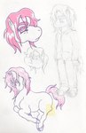 anthro clothed clothing eyes_closed feral feral_with_hair footwear front_view hair jacket long_hair looking_aside looking_at_viewer male narrowed_eyes running shoes side_view solo tail topwear teochronico andronicus_(teochronico) equid equine horse mammal 2024 colored_pencil_(artwork) graphite_(artwork) hi_res marker_(artwork) traditional_media_(artwork) trans_(lore) trans_man_(lore)