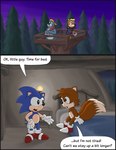 anthro bed bedroom dialogue duo forest forest_background furniture male nature nature_background plant pronounced_browridge text tree watch_tower omatic archie_comics sega sonic_the_hedgehog_(archie) sonic_the_hedgehog_(comics) sonic_the_hedgehog_(satam) sonic_the_hedgehog_(series) antoine_d'coolette miles_prower rotor_the_walrus sonic_the_hedgehog canid canine canis coyote eulipotyphlan fox hedgehog mammal marine pinniped walrus absurd_res comic english_text hi_res