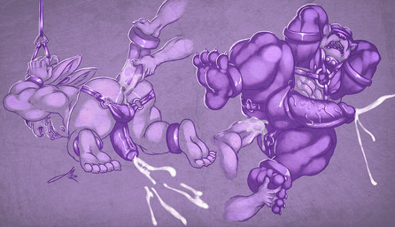 4_toes 5_toes abs anal anal_fisting anal_penetration anthro balls bdsm between_toes biceps big_penis bodily_fluids bondage bound claws cum cum_while_penetrated cumshot dildo duo ejaculation erection feet fisting foot_grab foreskin genital_fluids genitals hands-free harness hindpaw humanoid_feet humanoid_genitalia humanoid_penis male male/male male_penetrated male_penetrating male_penetrating_male muscular nipples nude orgasm partially_retracted_foreskin paws pecs penetration penis plantigrade sex sex_toy soles toe_claws toes toying_partner vein modem_redpill bear giant_panda lagomorph leporid mammal rabbit hi_res multiple_images