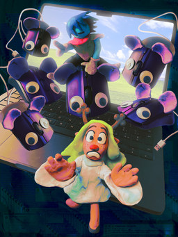 ambiguous_gender ambiguous_human anthro antlers clay_(artwork) clay_sculpture clothed clothed_ambiguous clothed_anthro clothed_female clothed_human clothing computer electronics female female_anthro feral frown group horn laptop machine running toony homounderground deltarune undertale_(series) kris_dreemurr noelle_holiday animate_inanimate darkner deer human living_machine mammal maus_(deltarune) mouse murid murine new_world_deer reindeer rodent 2025 3:4 absurd_res digital_media_(artwork) hi_res mixed_media photo_manipulation photography_(artwork) sculpture_(artwork) traditional_media_(artwork)
