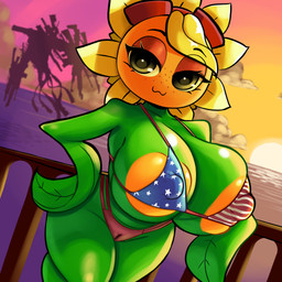 american_flag_bikini areola big_breasts bikini biped breasts camel_toe clothed clothing female flag_bikini flag_swimwear green_body huge_breasts not_furry plant swimwear thick_thighs two-piece_swimsuit ichduhernz electronic_arts plants_vs._zombies plants_vs._zombies_heroes popcap_games solar_flare_(pvz) elemental_creature elemental_humanoid flora_fauna humanoid plant_humanoid 1:1 hi_res