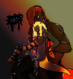anal anthro bodily_fluids breasts butt clothing cum cum_drip cum_inside cum_on_butt cum_on_penis dripping duo ejaculation erection fluffy genital_fluids genitals gloves handwear herm herm/male humanoid_genitalia humanoid_penis intersex intersex/male legwear male male_penetrating mohawk orgasm penetration penis piercing sex stockings tattoo vulva itty-bitty_(artist) nintendo pokemon coal_(character) parex_(character) bovid caprine dinosaur fossil_pokemon generation_2_pokemon generation_6_pokemon mammal mareep pokemon_(species) prehistoric_species reptile scalie tyrantrum