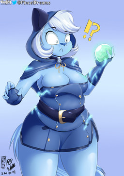 anthro belt big_breasts biped blue_background breasts clothing female interrobang pose simple_background slightly_chubby slightly_chubby_female solo standing text three-quarter_view wardrobe_malfunction weight_gain viejillox azure_(nekocrispy) felid mammal artist_name digital_drawing_(artwork) digital_media_(artwork) english_text hi_res portrait shaded soft_shading three-quarter_portrait url