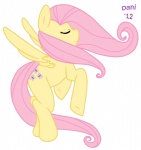 eyes_closed feathered_wings feathers female feral flying fur hair long_hair long_tail pink_hair solo tail wings yellow_body yellow_feathers yellow_fur daniruu friendship_is_magic hasbro my_little_pony mythology fluttershy_(mlp) equid equine mammal mythological_creature mythological_equine pegasus 2012