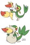 belly big_belly blush collar duo feral male male/male nude oral_vore simple_background sitting solo_focus standing tongue tongue_out toony vore white_background longlevy nintendo pokemon fan_character canid canine fennekin generation_5_pokemon generation_6_pokemon mammal pokemon_(species) reptile scalie snake snivy 2017 digital_media_(artwork) hi_res multiple_scenes sequence