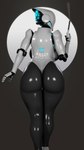 big_breasts big_butt black_body black_legs black_skin breasts butt cybernetics female gun handgun machine not_furry ranged_weapon simple_background smoke solo thick_thighs weapon thevestige haydee_(game) haydee cyborg humanoid 3d_(artwork) digital_media_(artwork) hi_res source_filmmaker_(artwork)