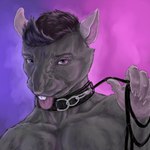 anthro collar leash male solo tongue tongue_out vidnix_(artist) vidnix mammal murid murine rat rodent 1:1 hi_res