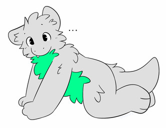 anthro biped fur green_body green_fur grey_body grey_fur male sitting sitting_on_ground solo speechless tripping snuffles mythology snuffles_(character) dragon mythological_creature mythological_scalie scalie