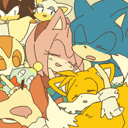 ambiguous_gender anthro black_body black_fur blue_body blue_eyeshadow blue_fur bodily_fluids bow_tie clothing dress drooling eyes_closed eyeshadow female fur gloves group handwear makeup male orange_body orange_fur red_body red_fur saliva sleeping smile tan_body tan_fur white_body white_fur yellow_body yellow_fur bukikobuta sega sonic_the_hedgehog_(series) amy_rose cheese_the_chao cream_the_rabbit knuckles_the_echidna miles_prower rouge_the_bat shadow_the_hedgehog sonic_the_hedgehog bat canid canine chao_(sonic) echidna eulipotyphlan fox hedgehog lagomorph leporid mammal monotreme rabbit 1:1 2013 aliasing digital_media_(artwork) low_res