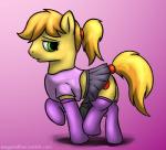 2013 animal_genitalia braeburn_(mlp) clothing crossdressing cutie_mark equine feral friendship_is_magic girly green_eyes hair horse horsecock male mammal my_little_pony penis pony skirt socks solo staggeredline vein
Rating: Explicit
Score: 7
User: lemongrab
Date: January 01, 2014