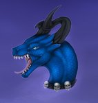 blue_body blue_eyes blue_scales feral horn male open_mouth scales solo teeth tongue selianth mythology dragon mythological_creature mythological_scalie scalie 2020 digital_media_(artwork) headshot_portrait portrait