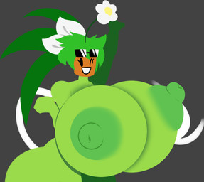 accessory areola big_areola big_breasts big_female breasts exposed_breasts eyewear eyewear_on_head female flower flower_in_hair green_body green_hair hair hair_accessory huge_breasts hyper hyper_breasts looking_at_viewer nipples nude nude_female one_eye_closed plant plant_pot ribbons simple_background smile smiling_at_viewer solo sunglasses sunglasses_on_head tail wink winking_at_viewer sillyseacreatur blaster_master kanna_(blaster_master) elemental_creature elemental_humanoid flora_fauna humanoid plant_humanoid hi_res
