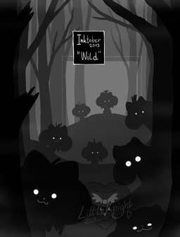 dark dark_body forest group hair plant text tree white_body white_eyes littleknight-oftheruins undertale undertale_(series) temmie_(undertale) canid canine felid feline mammal tem monochrome