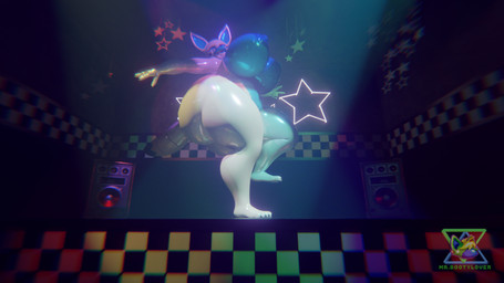 anthro areola big_areola big_breasts big_butt blue_breasts blue_nipples breasts butt dancing female gesture huge_breasts huge_butt huge_thighs hyper hyper_breasts hyper_butt hyper_thighs looking_at_viewer looking_down looking_down_at_viewer machine naughty_face nipples on_one_leg on_stage performance pose solo spotlight spotlight_beam standing thick_thighs mr.bootylover tyran_(tyranfox) animatronic canid canine fox mammal robot 16:9 3d_(artwork) digital_media_(artwork) hi_res widescreen