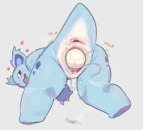 anus blue_body blush egg female female_feral feral genitals nude oviposition pink_vulva raised_tail red_eyes simple_background smile solo tail tail_anus vaginal_oviposition vulva solturb nintendo pokemon generation_1_pokemon nidorina pokemon_(species) absurd_res hi_res