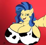 big_breasts breasts female freckles huge_breasts solo 09hankris hasbro my_little_pony fan_character milky_way_(flash_equestria) equid equine horse mammal pony absurd_res hi_res