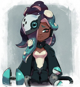breasts cloak clothing cosplay dark_body dark_skin eyebrows eyelashes female gloves green_eyes handwear mask pseudo_hair solo tentacle_hair tentacles stupjam idw_publishing nintendo sega sonic_the_hedgehog_(comics) sonic_the_hedgehog_(idw) sonic_the_hedgehog_(series) splatoon marina_(splatoon) whisper_the_wolf animal_humanoid aquatic cephalopod humanoid mollusk mollusk_humanoid octarian octoling 2025