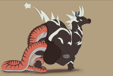 anal anal_vore balls big_balls big_butt big_penis butt feral genitals long_tail looking_back penis stripes tail unwilling_prey vore alovion nintendo pokemon nittoh equid equine generation_5_pokemon mammal pokemon_(species) zebstrika