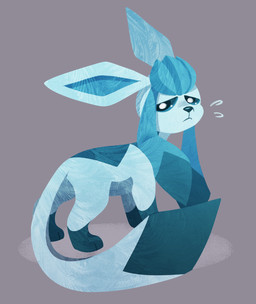 ambiguous_gender feral gloves_(marking) leg_markings markings quadruped sad socks_(marking) solo tail nini_(artist) nintendo pokemon eeveelution generation_4_pokemon glaceon pokemon_(species) 2015 hi_res