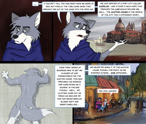 4_fingers anthro bathing black_nose blue_eyes brown_hair butt city cloak clothed clothed_anthro clothed_male clothing defiant dialogue fangs female fingers flashback forced_bathing fur grey_body grey_fur group hair humanoid_hands male multicolored_body multicolored_fur nude nude_anthro nude_male prisoner sea ship shower showering speech_bubble tail teeth text trauma traumatized two_tone_body two_tone_fur vehicle water watercraft wet wet_body wet_fur white_body white_fur spiritofash andreas_(spiritofash) canid canine canis human mammal wolf absurd_res comic english_text hi_res