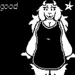 anthro blush breasts cleavage clothed clothing dialogue duo female genitals male penis surprise text throbbing heresysheep underlust undertale_(series) toriel bovid caprine goat human mammal 1:1 animated digital_media_(artwork) pixel_(artwork) short_playtime