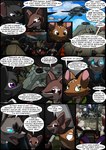 2016 absurd_res amethyst_(kitfox-crimson) anthro black_body black_fur bray_(kitfox-crimson) brianna_(kitfox-crimson) brown_body brown_fur colored comic dasyurid dasyuromorph dialogue dialogue_box english_text female fur grey_body grey_fur group hi_res in_our_shadow kangaroo kitfox-crimson machine macropod male mammal marsupial mecha murid murine numbat pipa_(kitfox-crimson) purple_eyes quoll rat red_eyes red_kangaroo rodent speech_bubble text wall_(structure) wallaby