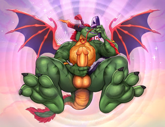 anthro balls big_balls big_penis bracelet claws clothing elbow_hair eyes_closed fangs feet foot_focus footwear genitals glans green_body green_scales hair hand_on_penis horn humanoid_genitalia humanoid_penis jewelry looking_pleasured male masturbation midair penis red_hair scales shoe_sniffing shoes smile sniffing sniffing_clothes soles solo striped_body striped_scales stripes tail tail_hair teeth underbite wings yellow_body yellow_scales danelaxy_(artist) activision spyro_reignited_trilogy spyro_the_dragon rescued_dragons_(spyro) useni_(spyro) reptile scalie 2024 hi_res