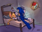 anthro bed bedroom big_breasts breasts camera cybernetic_limb cybernetics duo female from_front_position furniture hero looking_pleasured lying machine male male/female missionary_position on_back pillow screwdriver sex smile tools voyeur window shieltar sega sonic_the_hedgehog_(comics) sonic_the_hedgehog_(satam) sonic_the_hedgehog_(series) bunnie_rabbot sally_acorn sonic_the_hedgehog cyborg eulipotyphlan hedgehog humanoid lagomorph leporid mammal rabbit