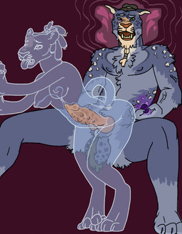 ambiguous_fluids animal_genitalia anthro anus balls big_balls bodily_fluids breasts cum cum_in_ghost cum_in_vagina cum_inside death duo feline_genitalia female female_anthro from_behind_position gaping gaping_anus genital_fluids genitals ghost_sex husband_and_wife hypnosis kashah knot knotted_penis magic magic_user male male/female male_anthro married_couple mind_control nipples nubbed_penis penetrable_sex_toy penetration penile penile_penetration penis penis_in_vagina sex sex_toy size_difference translucent translucent_body translucent_penis vaginal vaginal_penetration wide_hips dinos4life bethesda_game_studios microsoft skyrim the_elder_scrolls felid feline ghost khajiit lion mammal pantherine snow_leopard spirit undead