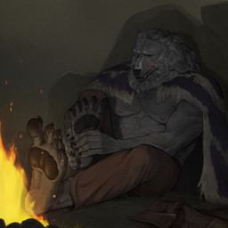 anthro barefoot boots bottomwear campfire cape claws clothing feet foot_focus foot_grab foot_rub footwear grass humanoid_feet looking_down looking_down_at_self male male_anthro muscular muscular_male nipples outside pants pawpads plant plantigrade scar shirtless shirtless_anthro shirtless_male shoes sitting sitting_on_ground soles solo teeth toe_claws toes stupidtemplar elden_ring fromsoftware blaidd_(elden_ring) canid canine canis mammal wolf 1:1 hi_res