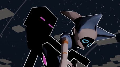 abdominal_bulge anal anal_penetration anthro bioluminescence black_body blocky_body blue_bottomwear blue_clothing blue_ears blue_eyes blue_pants blue_shirt blue_topwear bottomwear carrying_another carrying_partner clothing cloud dangling_arms dangling_legs duo female footwear genitals glowing glowing_eyes glowing_genitalia glowing_penis larger_male machine male male/female moan night orange_clothing orange_footwear orange_shoes orange_stripes outline pants penetration penis pink_eyes pink_penis plant purple_eyes relaxed_expression sex shirt shoes size_difference sky star stripes topwear tree visor white_body white_outline jpeeg_v magicalmystic_(va) opennsfwsp_(va) microsoft minecraft mojang xbox_game_studios xia_(jpeeg_v) enderman robot robot_anthro 16:9 3d_(artwork) 3d_animation animated cel_shading digital_media_(artwork) hi_res loop shaded short_playtime sound webm widescreen