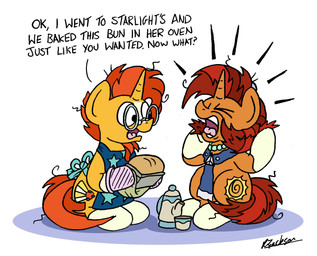 angry apron bread clothing container cup duo female feral food hair horn humor male tea_cup teapot text bobthedalek friendship_is_magic hasbro my_little_pony mythology stellar_flare_(mlp) sunburst_(mlp) equid equine mammal mythological_creature mythological_equine unicorn 2019 english_text hi_res mother_(lore) mother_and_child_(lore) mother_and_son_(lore) parent_(lore) parent_and_child_(lore) parent_and_son_(lore) son_(lore)