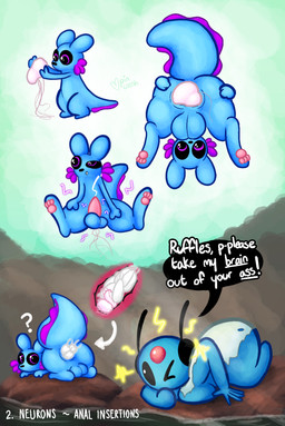 anal anal_masturbation anal_vore antennae_(anatomy) anthro backsack balls big_balls biped black_sclera blue_body bodily_fluids breasts butt clothing cum cumshot dialogue duo ejaculation electrostimulation erection female forehead_gem gem genital_fluids genitals internal living_insertion looking_at_another lying machine male male_focus male_penetrated masturbation mostly_nude multiple_insertions oblivious on_front pain pawpads paws penetration penis pink_penis presenting presenting_hindquarters purple_eyes question_mark speech_bubble spread_butt spreading text torn_clothing vore pincoosh rain_world videocult looks_to_the_moon_(rain_world) rivulet_(rain_world) aquatic cnidarian humanoid iterator_(rain_world) jellyfish medusozoan neuron_fly robot slugcat absurd_res digital_media_(artwork) english_text hi_res multiple_scenes signature