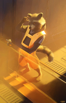 animal_genitalia animal_penis anthro bodily_fluids bottomwear brown_body brown_fur canine_genitalia canine_penis clothed clothing feet fingers fur genital_fluids genitals half-erect looking_at_viewer male male_peeing peeing penis shirt shorts solo standing tail toes topwear urine urine_stream weapon sidekick guardians_of_the_galaxy marvel rocket_raccoon mammal procyonid raccoon digital_media_(artwork) hi_res