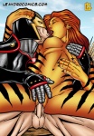 anthro anthro_penetrated black_knight_(marvel) bottomless breasts clothed clothing duo erection female female_on_human female_penetrated genitals human human_on_anthro human_penetrating human_penetrating_anthro humanoid_face interspecies leandro_comics male male/female male_on_anthro male_penetrating male_penetrating_female mammal marvel nipples nude penetration penile penile_penetration penis penis_in_pussy pussy sex text tigra unknown_artist url vaginal vaginal_penetration