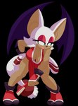 anthro breasts cleavage clothed clothing cosplay crossover_cosplay eyeshadow female footwear fur lipstick makeup solo tan_body tan_skin white_body white_fur nexter45 fatal_fury sega sonic_the_hedgehog_(series) mai_shiranui rouge_the_bat bat mammal 2023 alpha_channel crossover