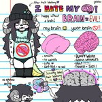 anthro beanie brain brain_damage clothed clothing crossdressing femboy goatgator hair hat headgear headwear legwear lgbt_pride lipstick lobotomy long_hair makeup male organs panties pride_colors scrunkly smooth_brain solo tail text thigh_highs underwear yebisu bovid caprine goat mammal 1:1 english_text hi_res