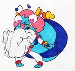 after_vore anthro belly big_belly big_butt blue_body butt female female_pred hair heart_eyes heart_symbol huge_butt overweight pink_hair same_size_vore simple_background solo vore white_background shar0makai animal_humanoid arthropod arthropod_humanoid fly_(animal) fly_humanoid humanoid insect insect_humanoid 2023 hi_res traditional_media_(artwork)
