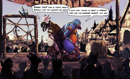 bad_end balls_tied bdsm bondage bound degradation execution forced humiliation imminent_death male male/male mature_male on_display overweight overweight_male peril public public_humiliation public_use punishment rape sex text jaeger_wunderkind jax_peregrine neptune_mereaux avian bird bluebird eastern_bluebird falcon falconid oscine passerine peregrine_falcon thrush_(bird) absurd_res english_text hi_res