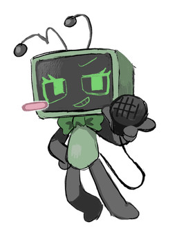 antennae_(anatomy) blush blush_stickers bow_tie electronics female for_a_head machine microphone microphone_tail screen screen_face simple_background solo television white_background 39_taro0 blushcrunch_studio dandy's_world roblox vee_(dandy's_world) humanoid object_head robot robot_humanoid screen_head toon_(dandy's_world) tv_head absurd_res hi_res